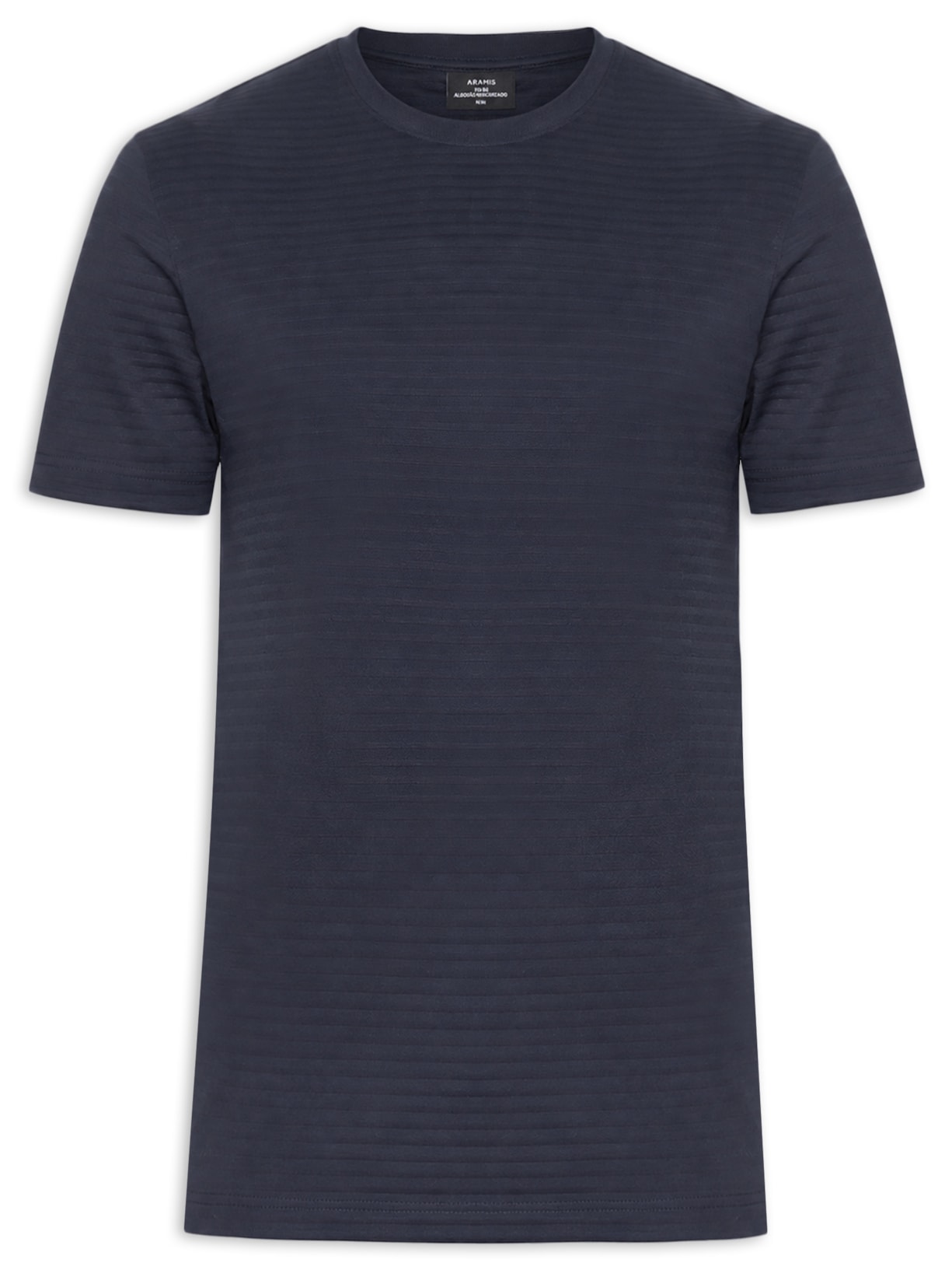 Camiseta Masculina Fio 80 Mercerizado Texturizada – Azul Aramis
