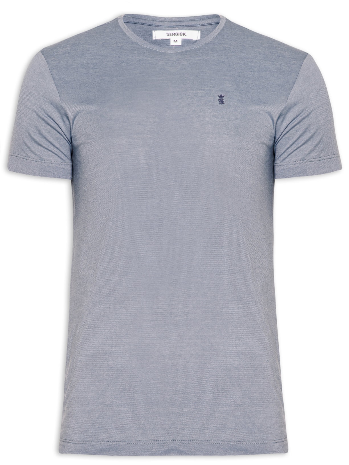 Camiseta Masculina Fio A Fio Corrente - Azul