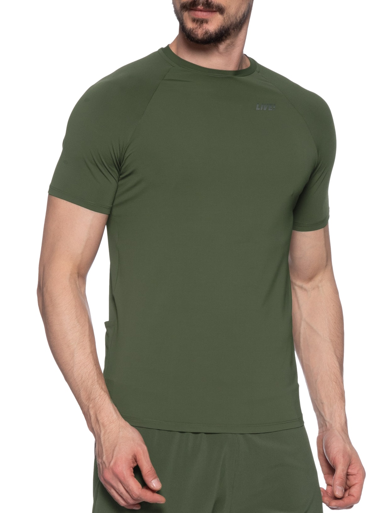 Camiseta Masculina Fit Pocket Men Verde Live!
