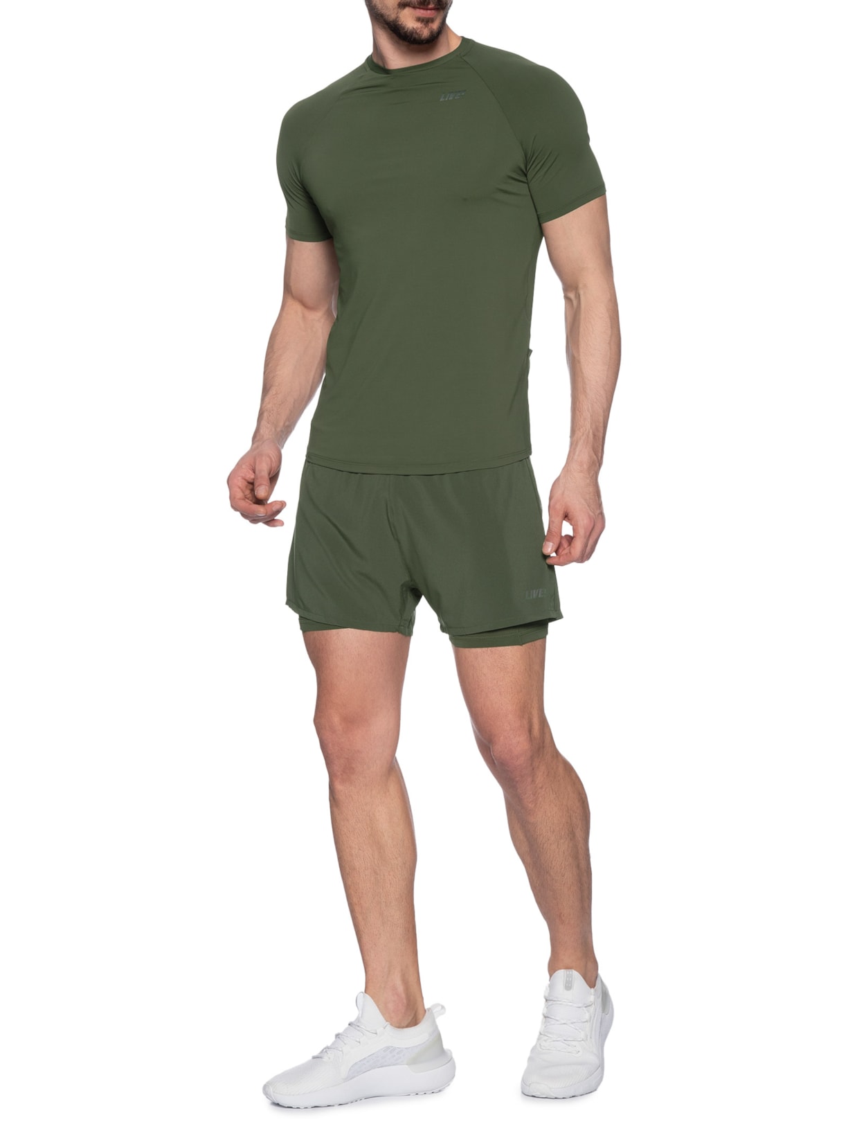 Camiseta Masculina Fit Pocket Men Verde Live!