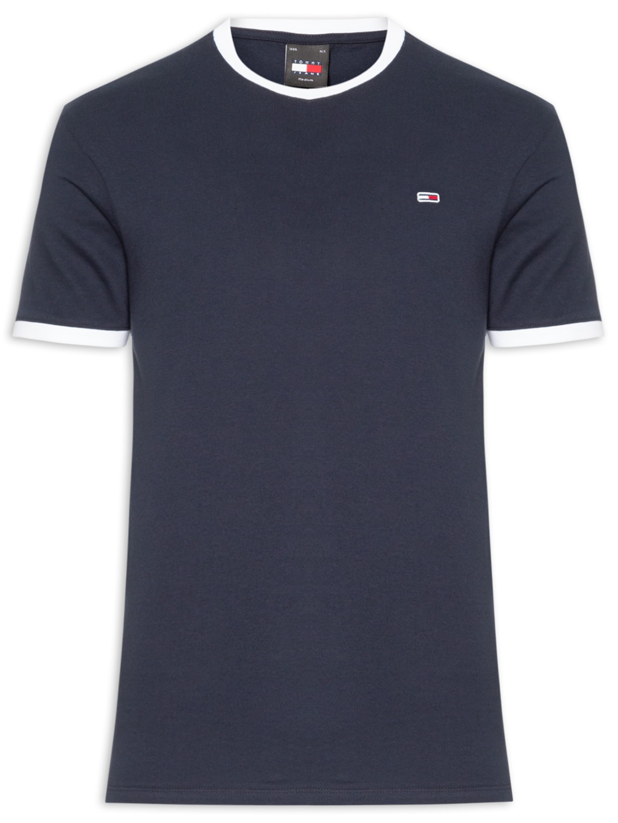 Camiseta Masculina Flag Ringer Regular Fit - Azul