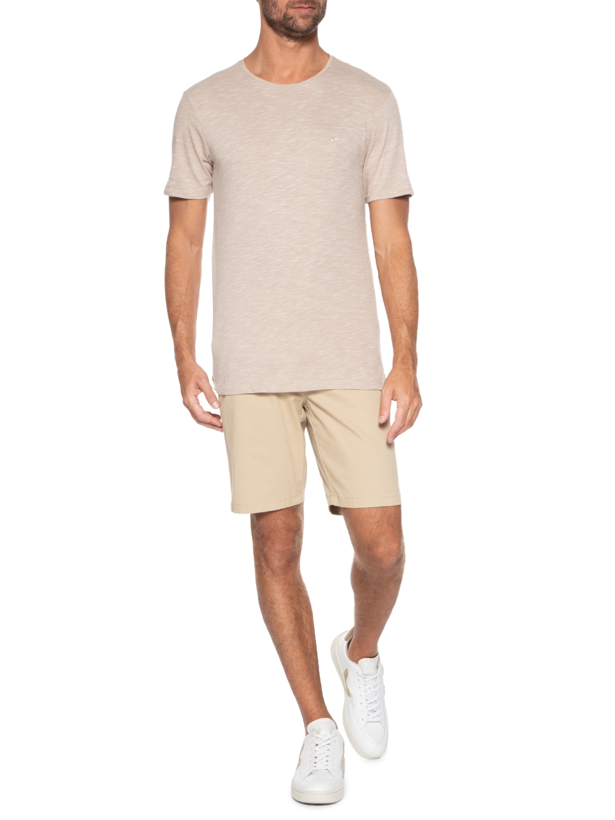 Camiseta Masculina Flamê Bege Hering