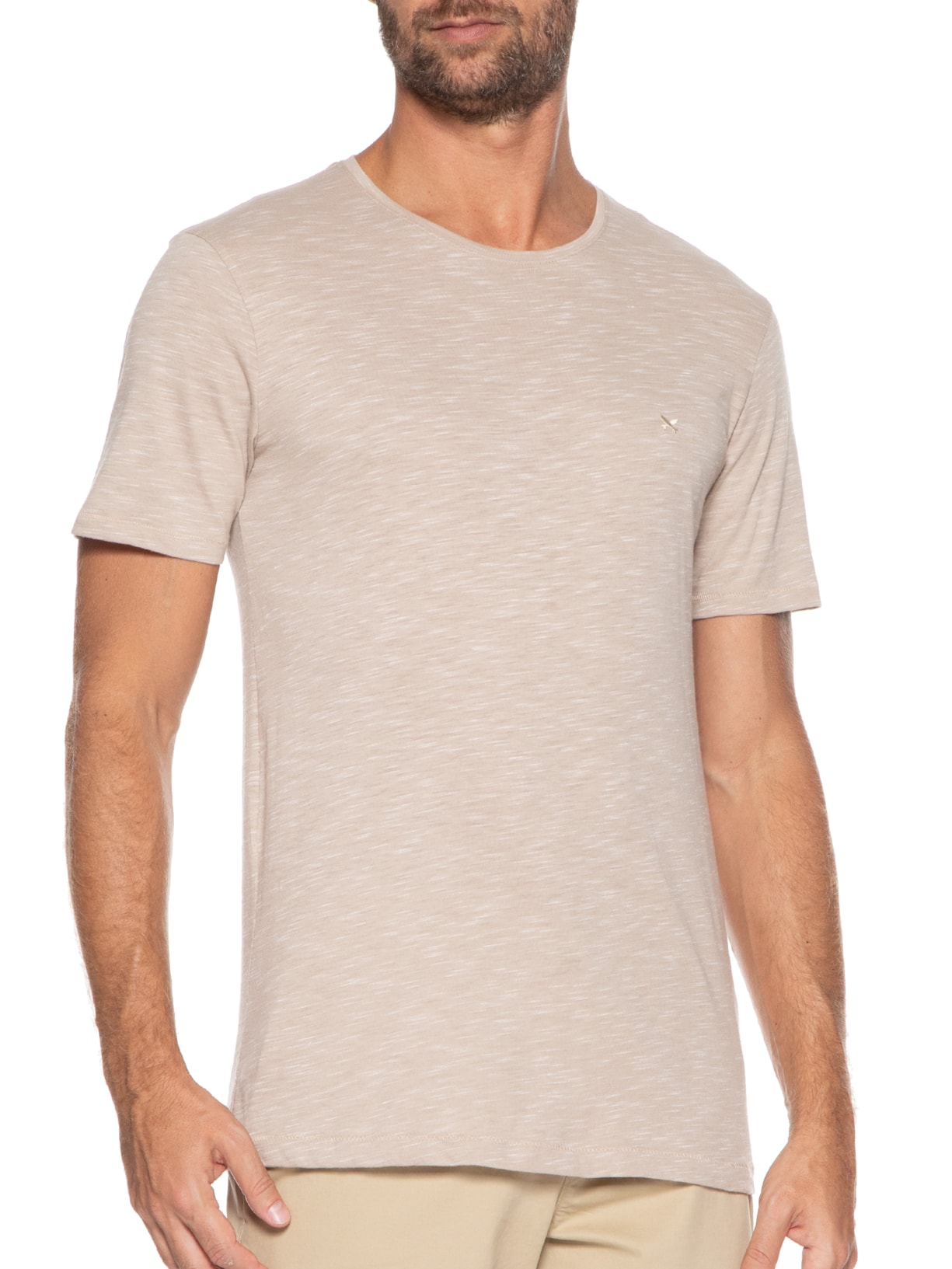 Camiseta Masculina Flamê Bege Hering