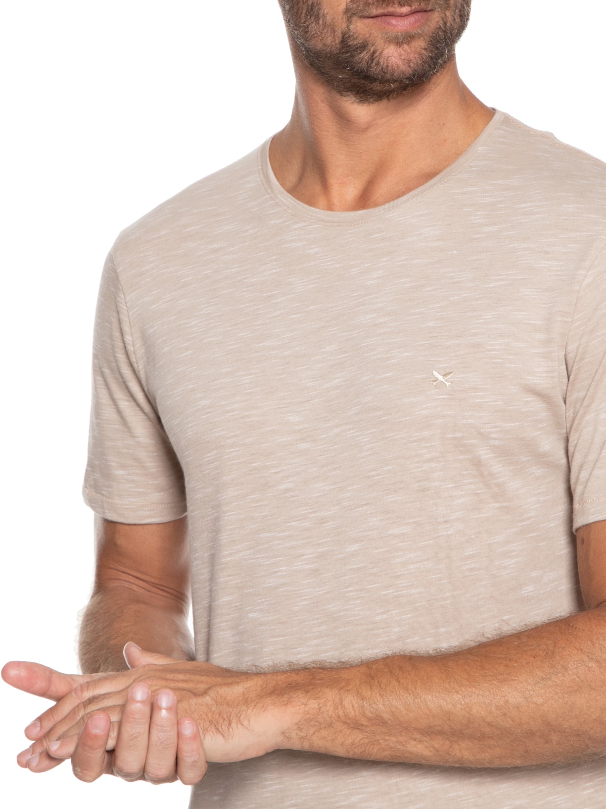 Camiseta Masculina Flamê Bege Hering
