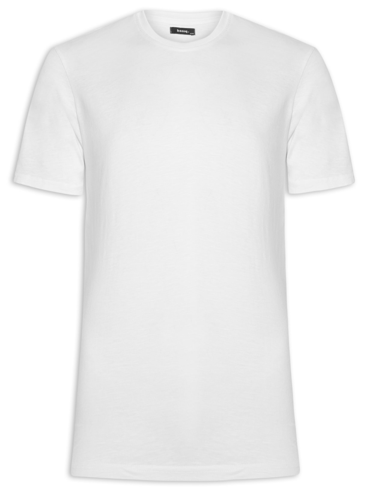 Camiseta Masculina Flamê Gola Redonda Branco Basiq Men