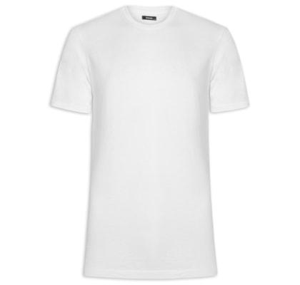 Camiseta Masculina Flamê Gola Redonda - Branco