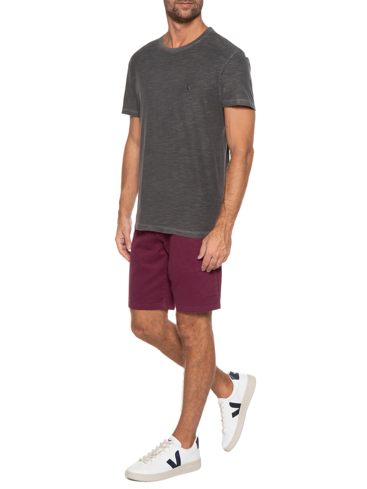 Camiseta Masculina Flame Stoned Cinza Reserva