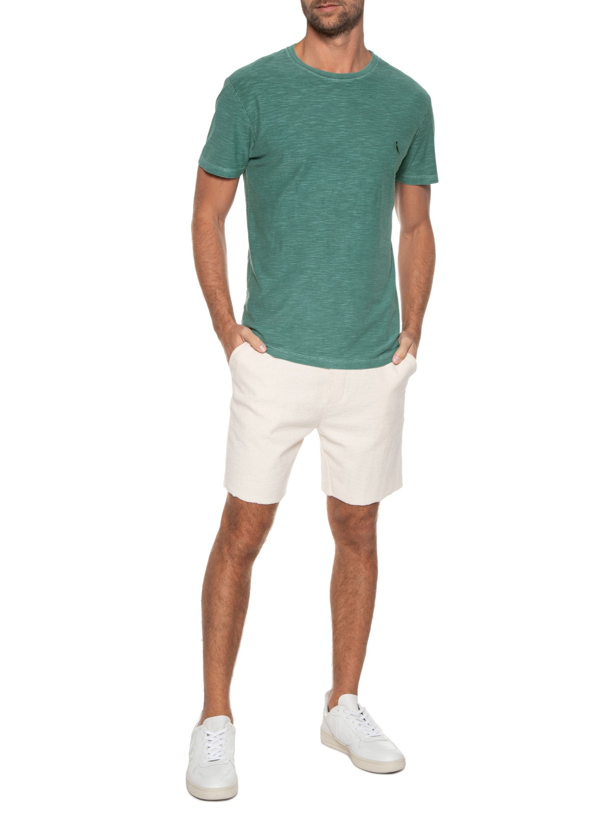Camiseta Masculina Flame Stoned Verde Reserva