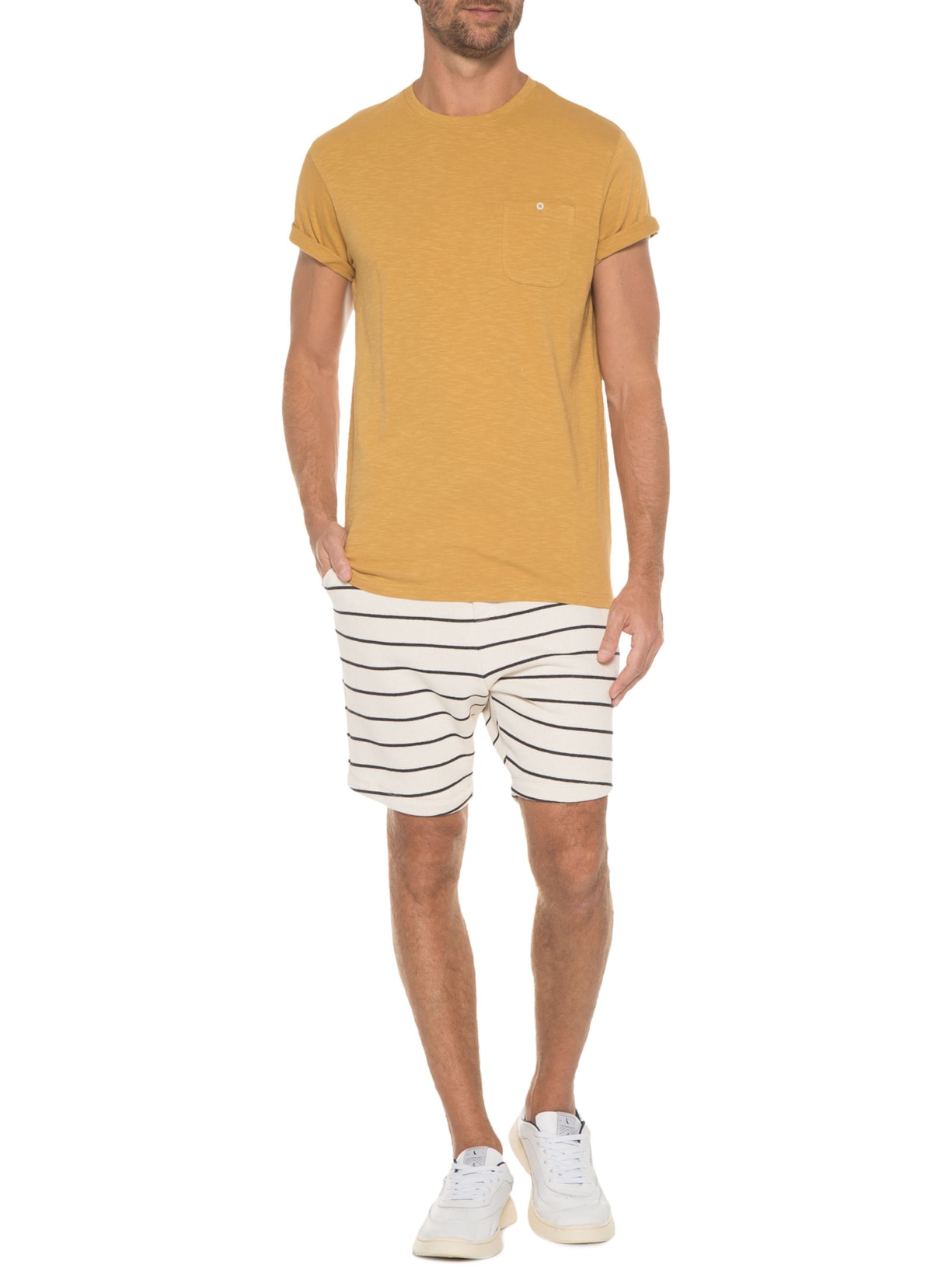 Camiseta Masculina Flamê Vulcano Amarelo Foxton