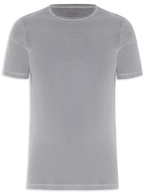 Camiseta Masculina Flor - Cinza