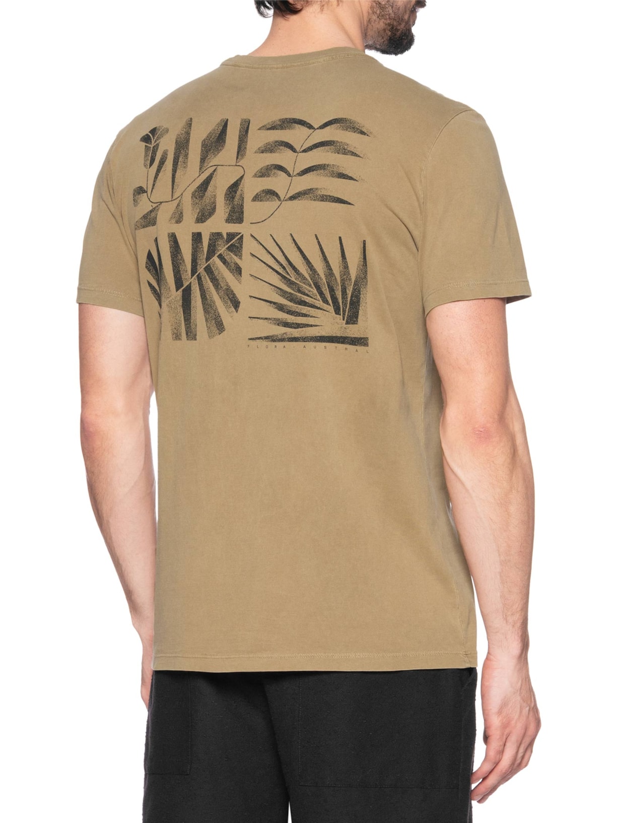 Camiseta Masculina Flora Marrom Austral