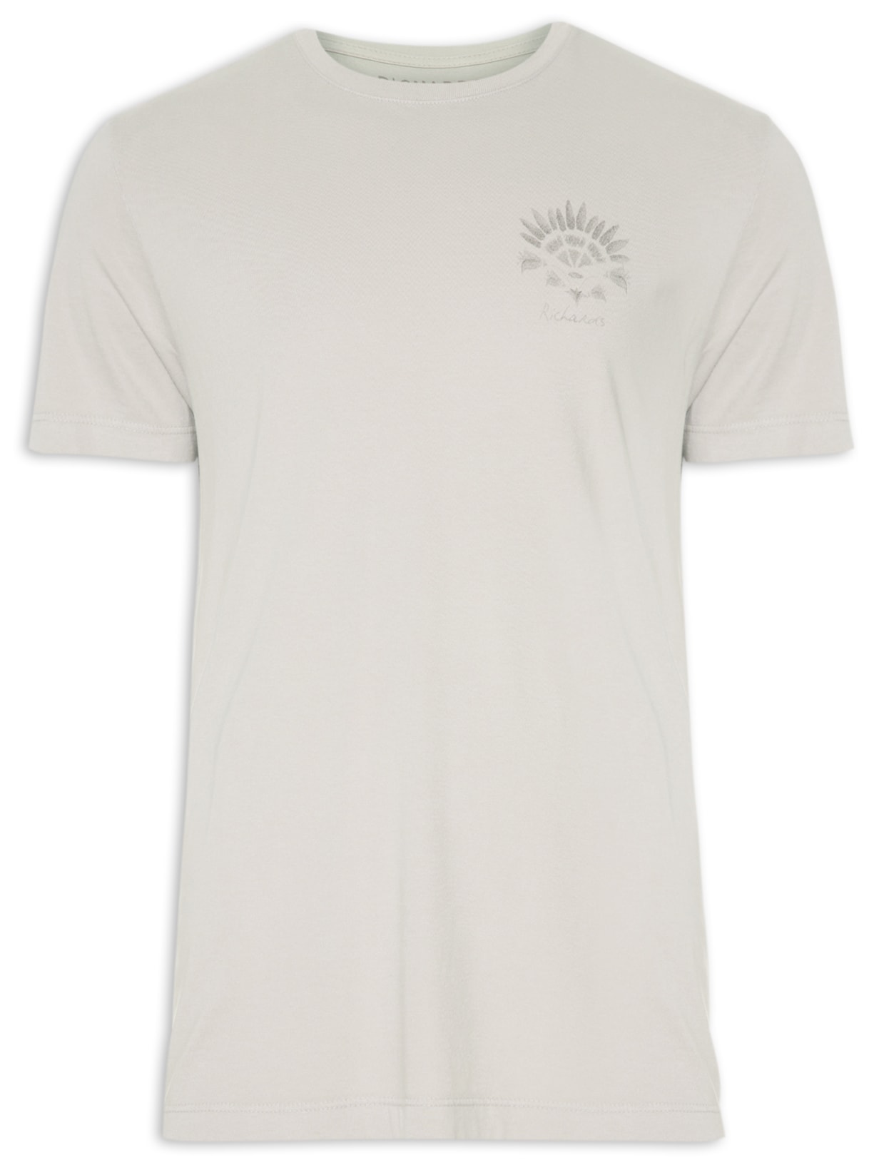 Camiseta Masculina Folhas Fan - Cinza