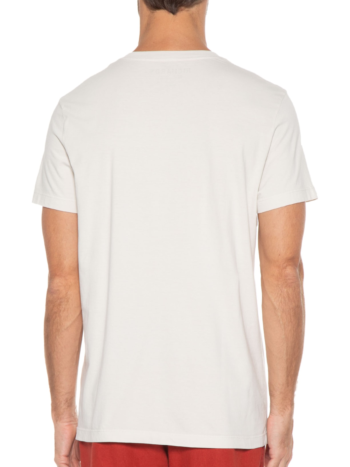 Camiseta Masculina Folhas Peito Bege Richards