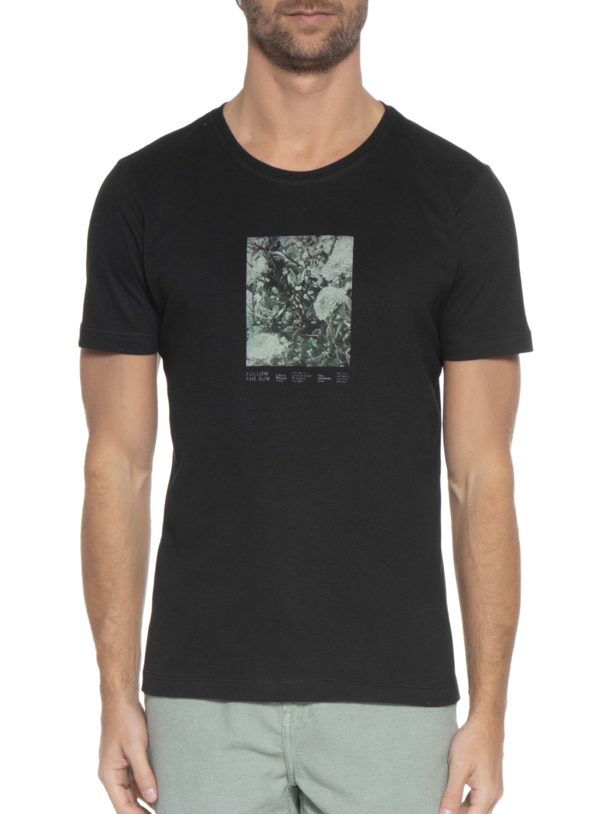 Camiseta Masculina Follow The Sun Preto Urbô