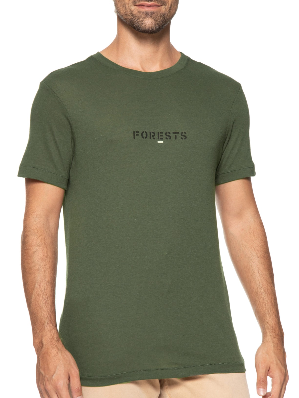 Camiseta Masculina Forest Manga Curta Verde Osklen
