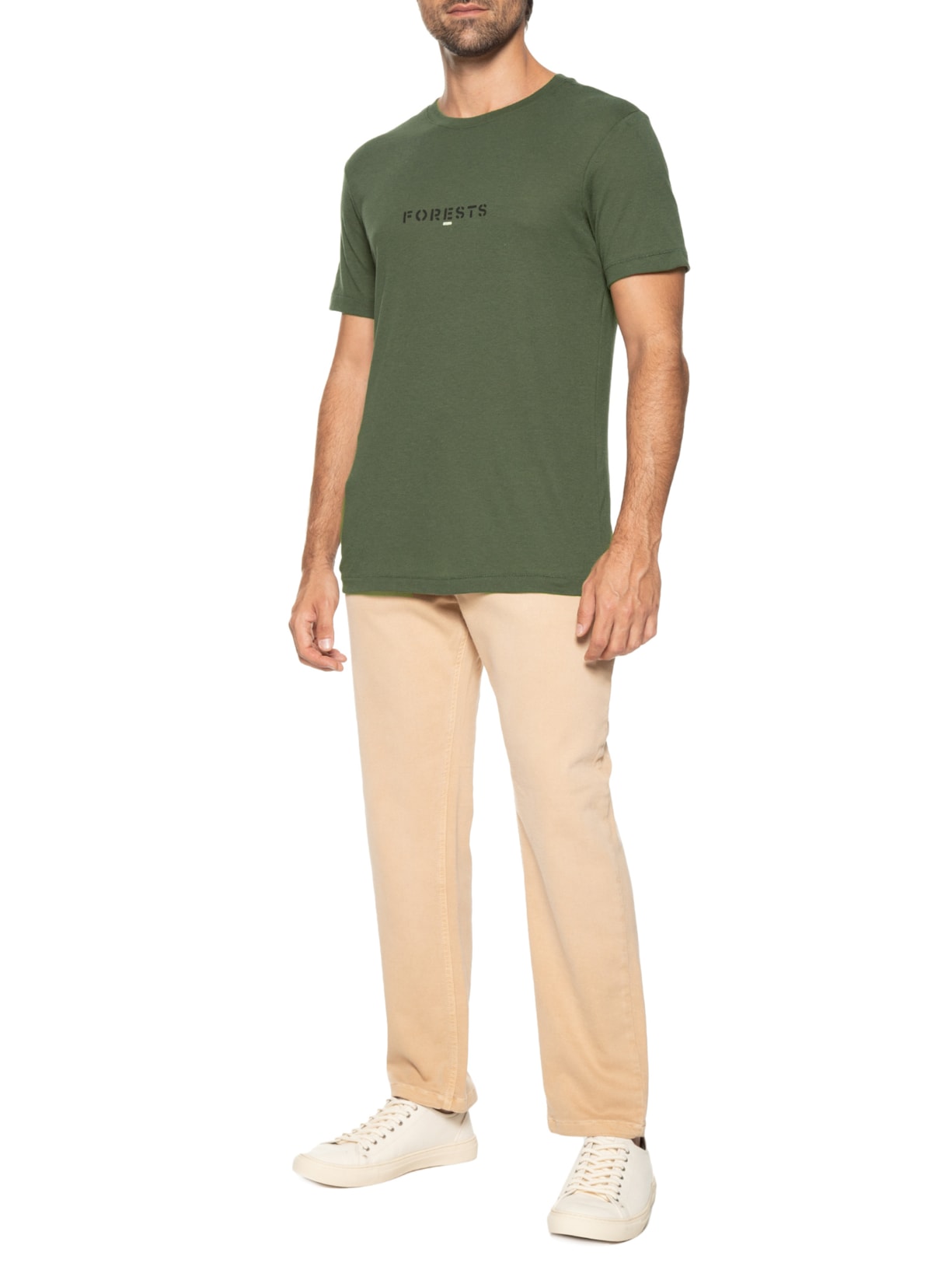 Camiseta Masculina Forest Manga Curta Verde Osklen