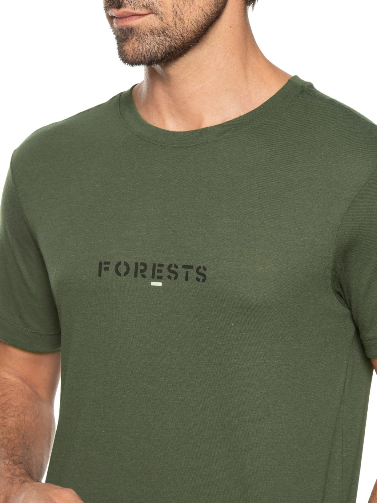 Camiseta Masculina Forest Manga Curta Verde Osklen