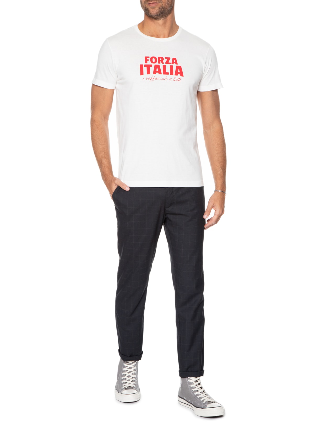 Camiseta Masculina Forza Italia Off White Sergio K
