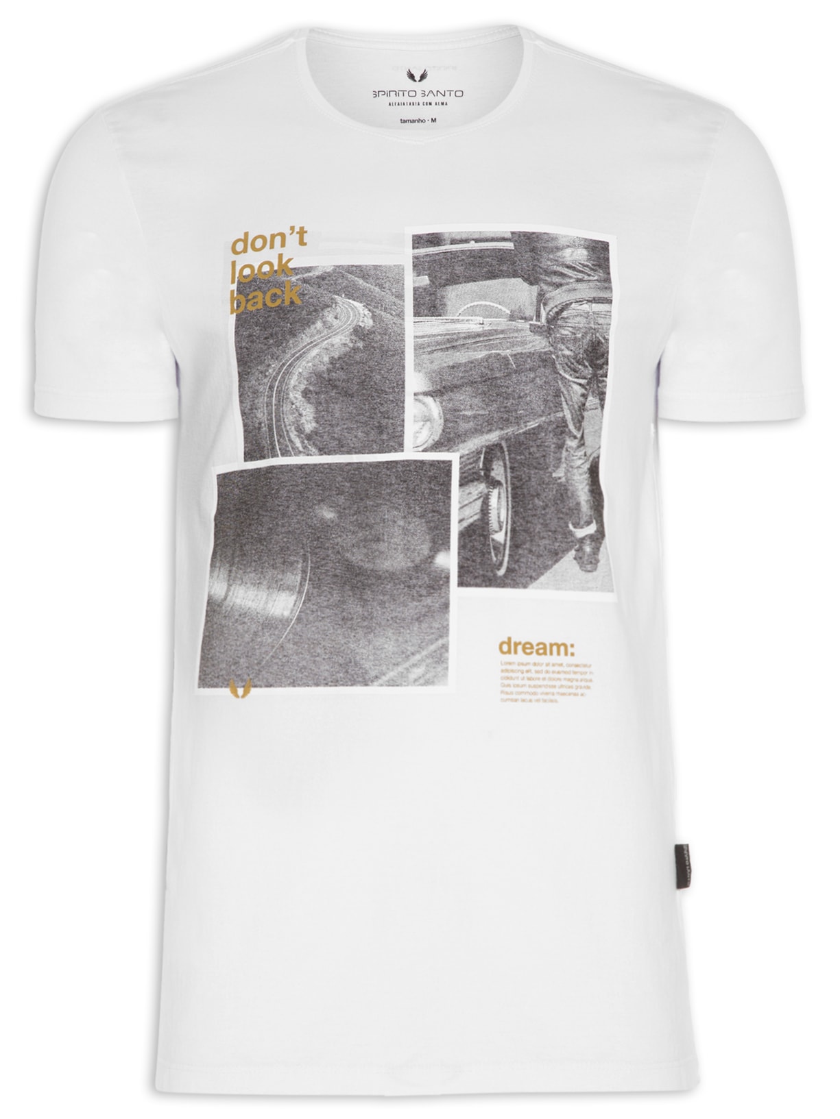 Camiseta Masculina Fotos Don\'t Look Back Eddy - Branco