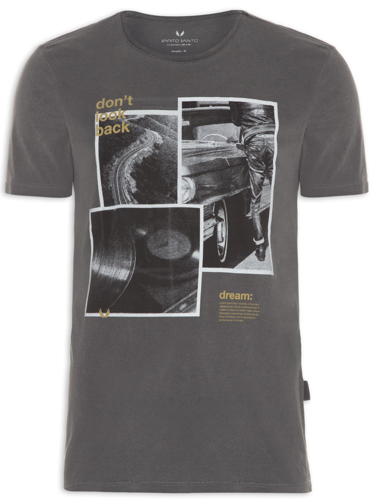 Camiseta Masculina Fotos Don\'t Look Back Eddy - Cinza