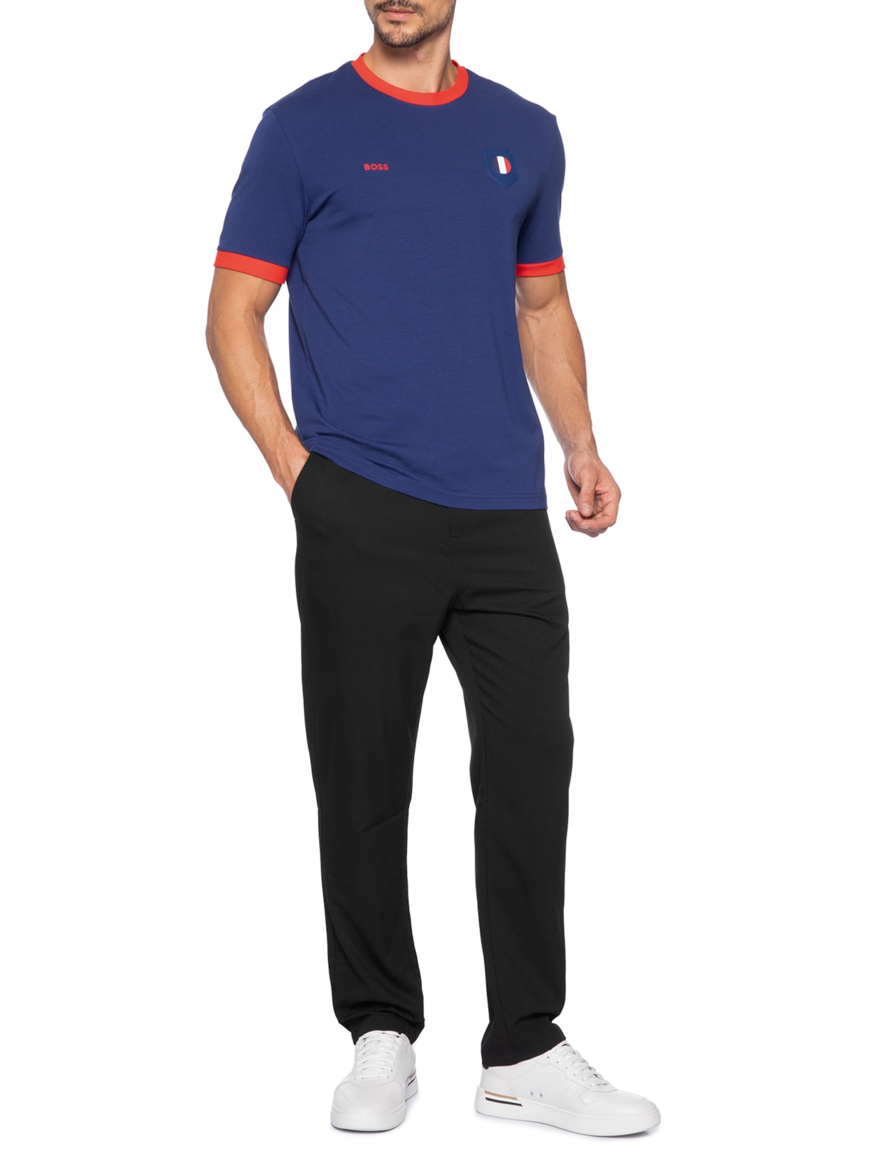 Camiseta Masculina França Copa Lux Tee Azul Boss