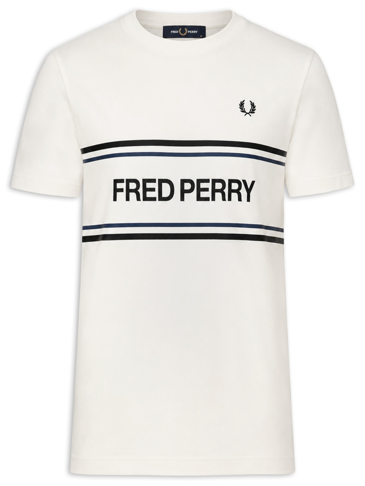 Camiseta Masculina Fred Perry Graphic Bege Fred Perry