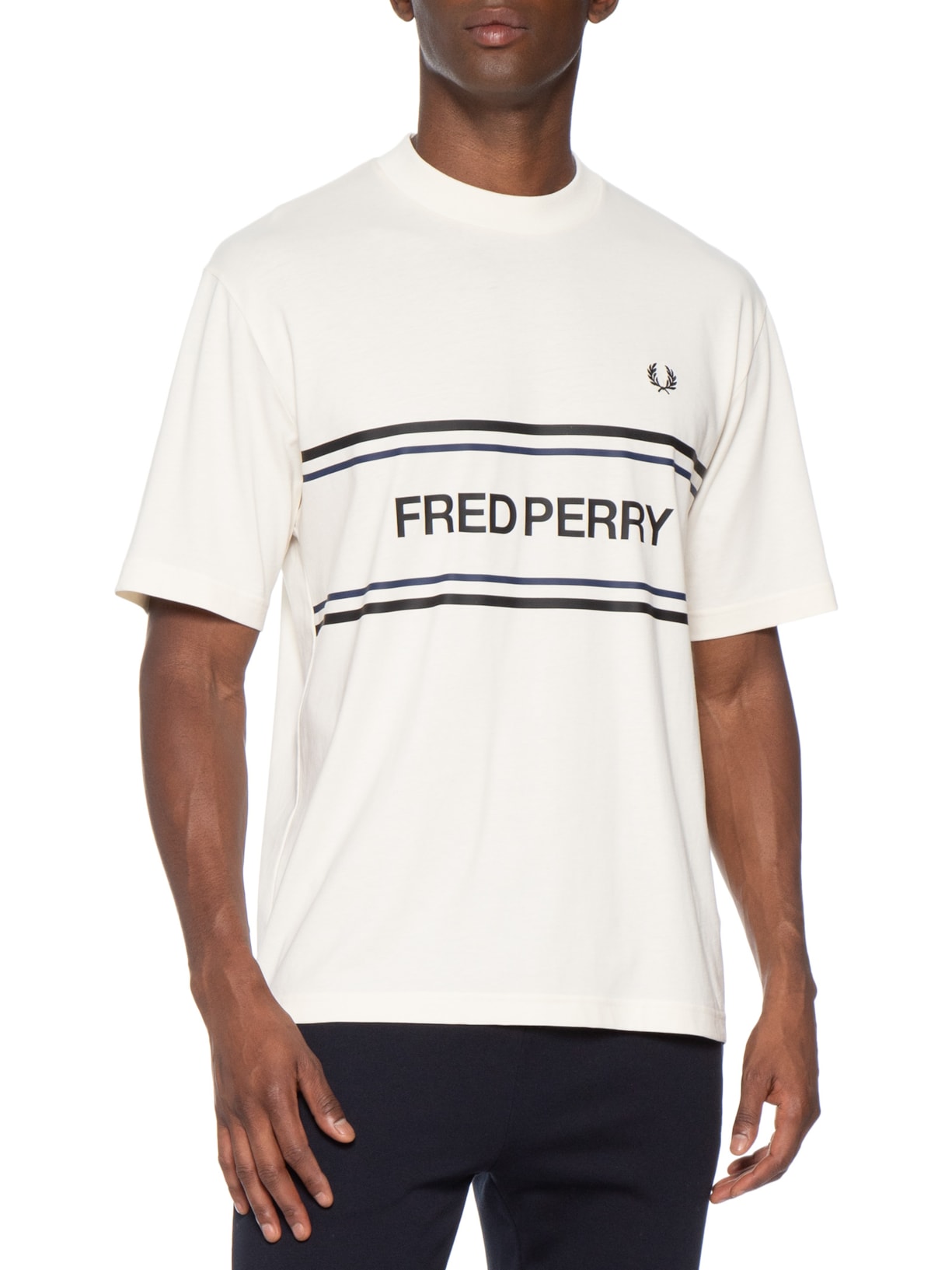 Camiseta Masculina Fred Perry Graphic Bege Fred Perry