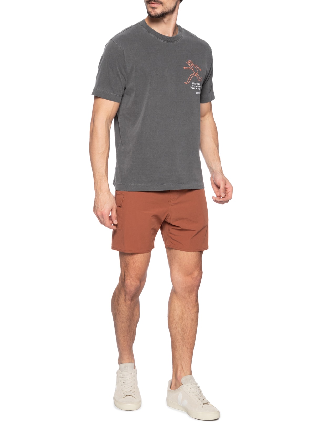 Camiseta Masculina Free Soul Cinza Birden