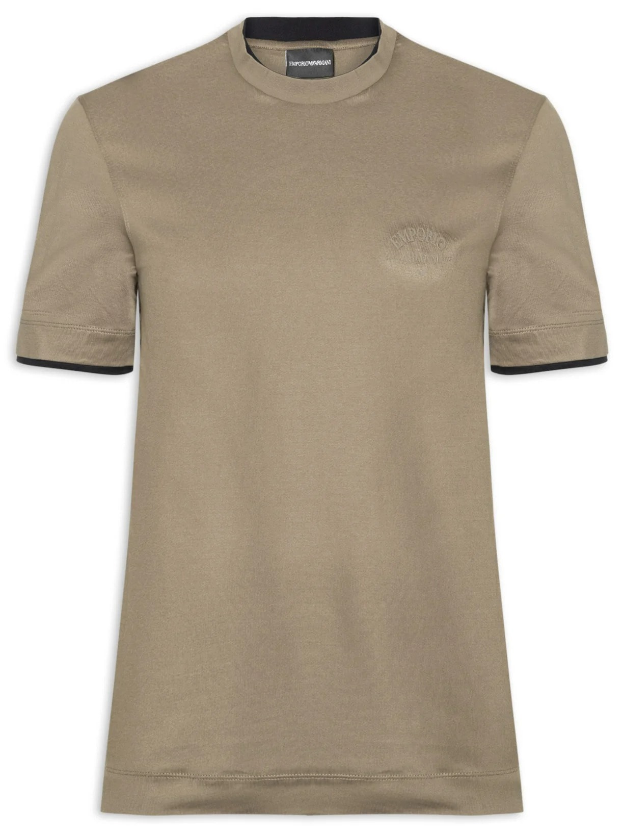 Camiseta Masculina Friso Colar - Bege