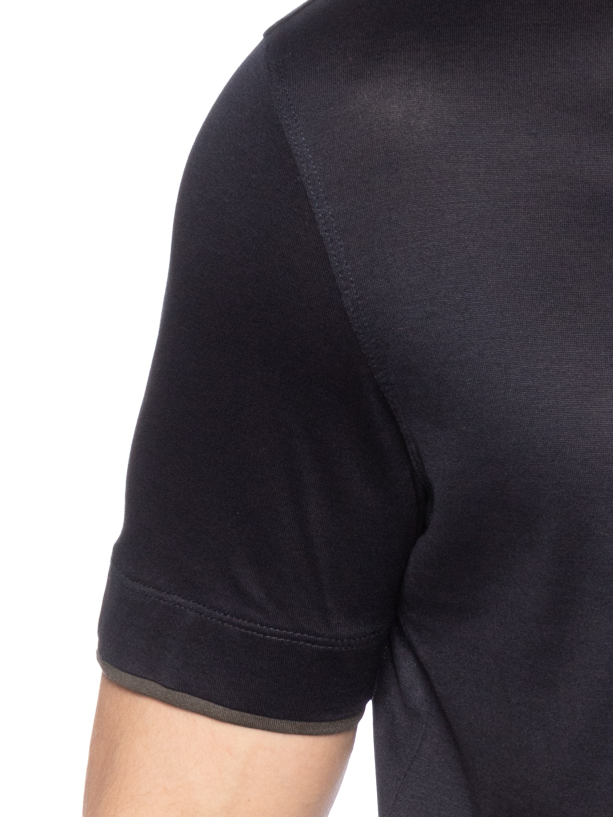 Camiseta Masculina Friso Colar Preto Emporio Armani