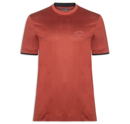 Camiseta Masculina Friso Colar - Vermelho