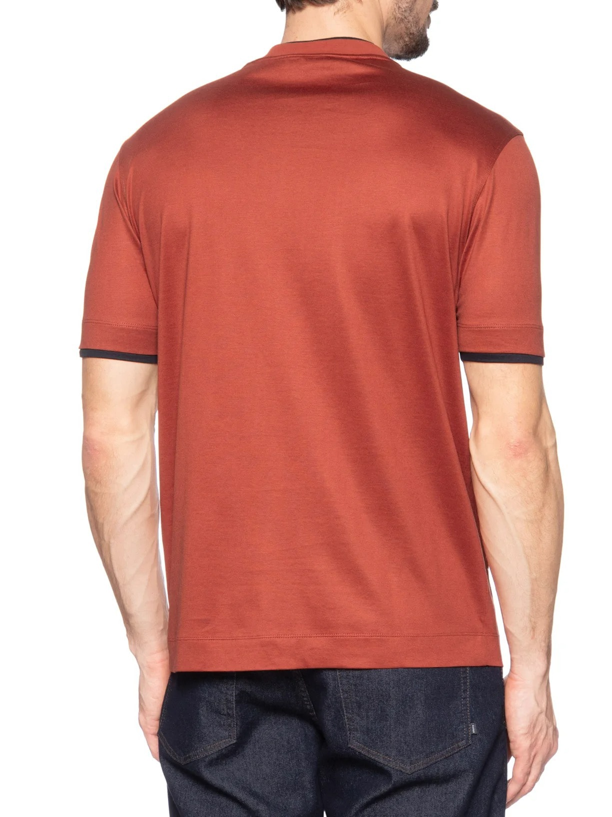 Camiseta Masculina Friso Colar Vermelho Emporio Armani