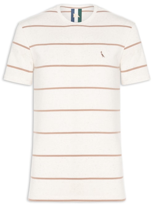 Camiseta Masculina Ft Linho Sol - Bege