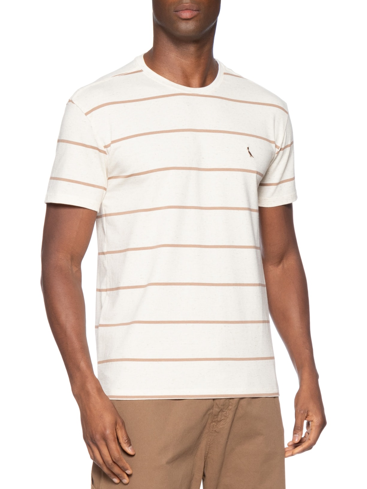 Camiseta Masculina Ft Linho Sol Bege Reserva