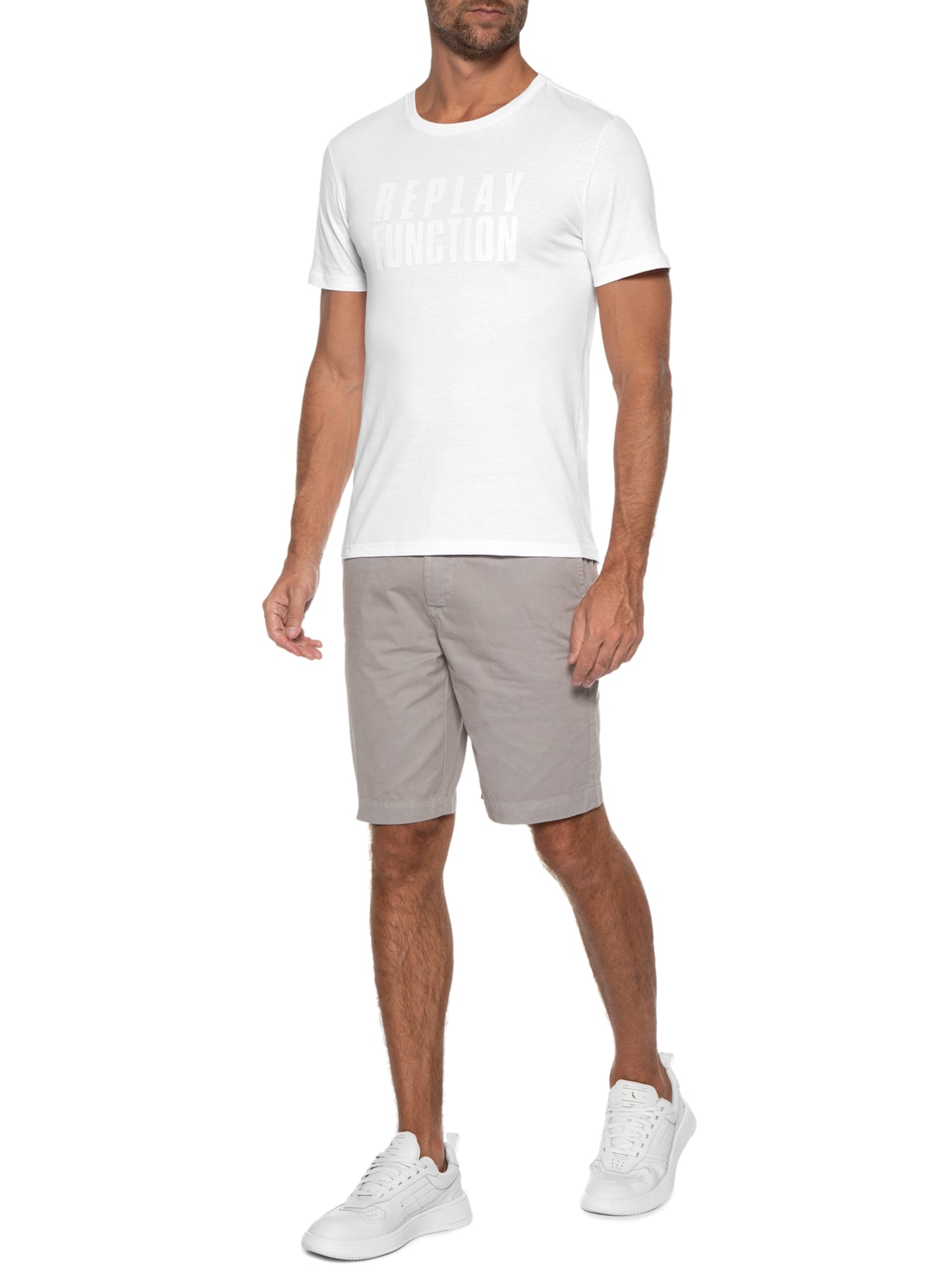 Camiseta Masculina Function Branco Replay