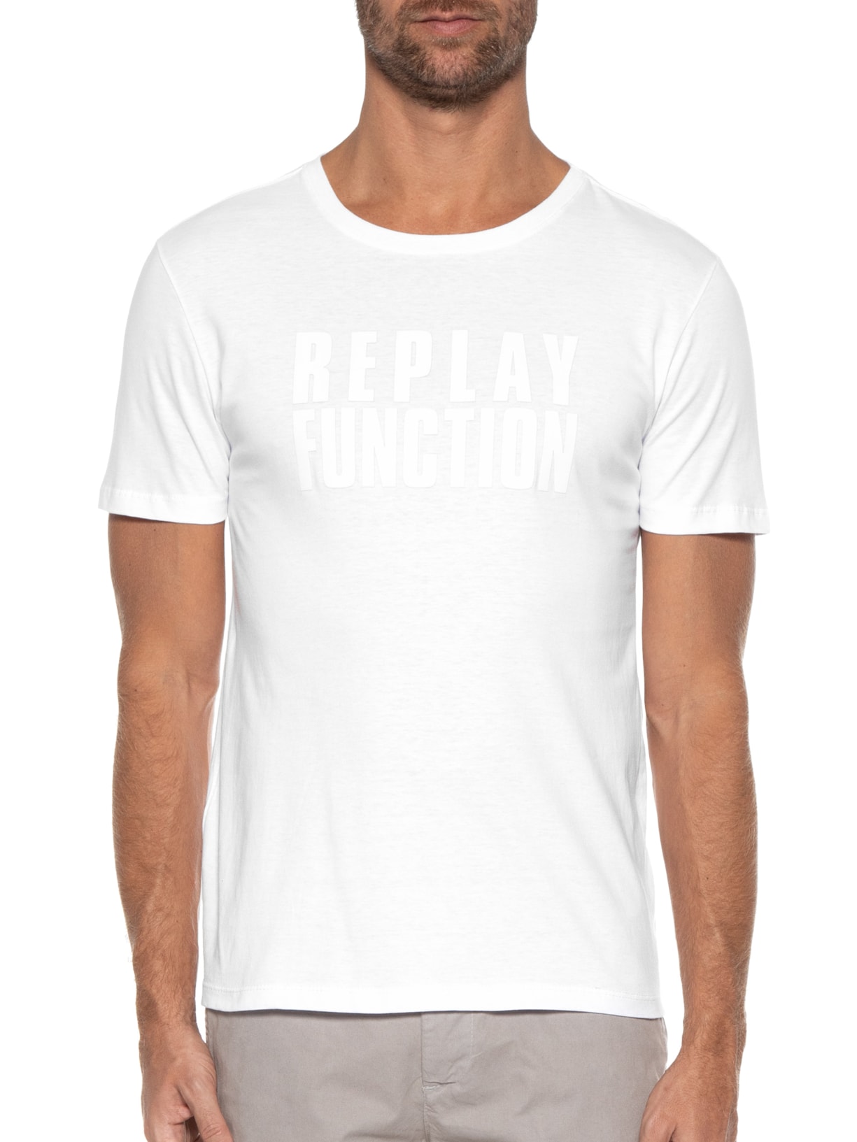 Camiseta Masculina Function Branco Replay