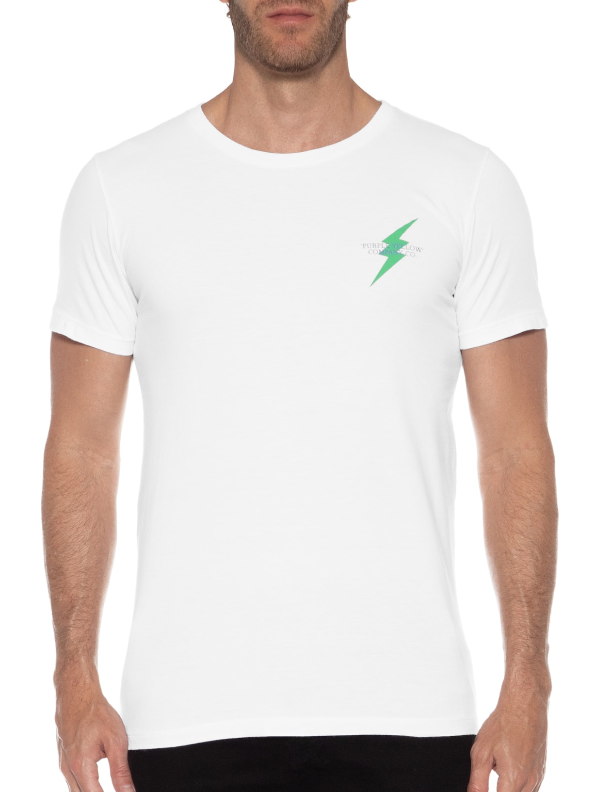 Camiseta Masculina Futebol Arte Branca Purple Yellow