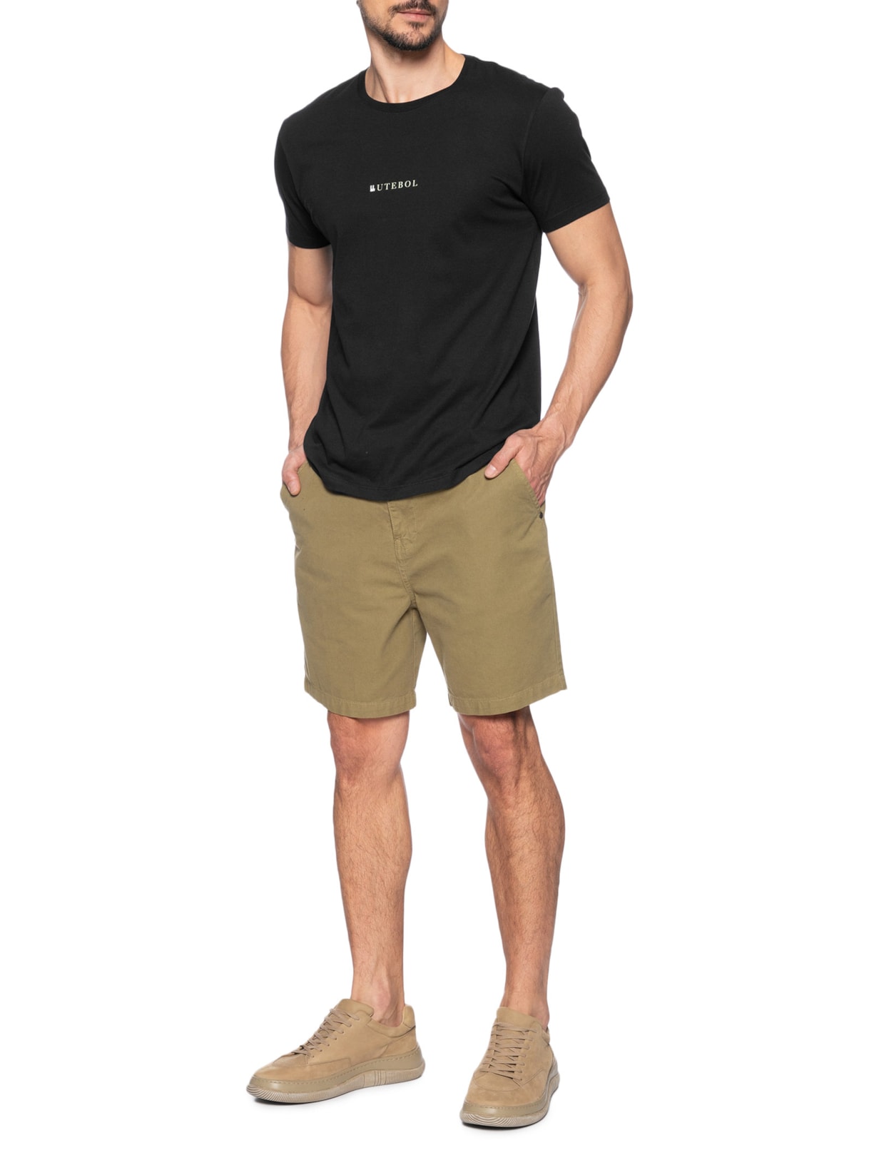  Camiseta Masculina Futebol Preto Foxton