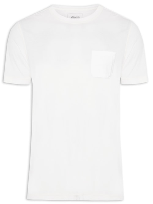 Camiseta Masculina Gaivota Aquarela - Branco