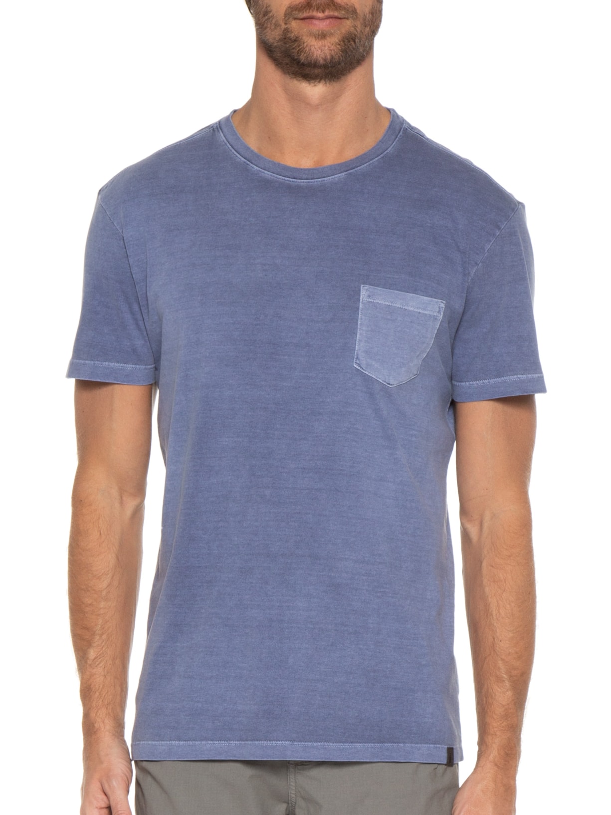 Camiseta Masculina Garment Dye Azul Oficina Reserva