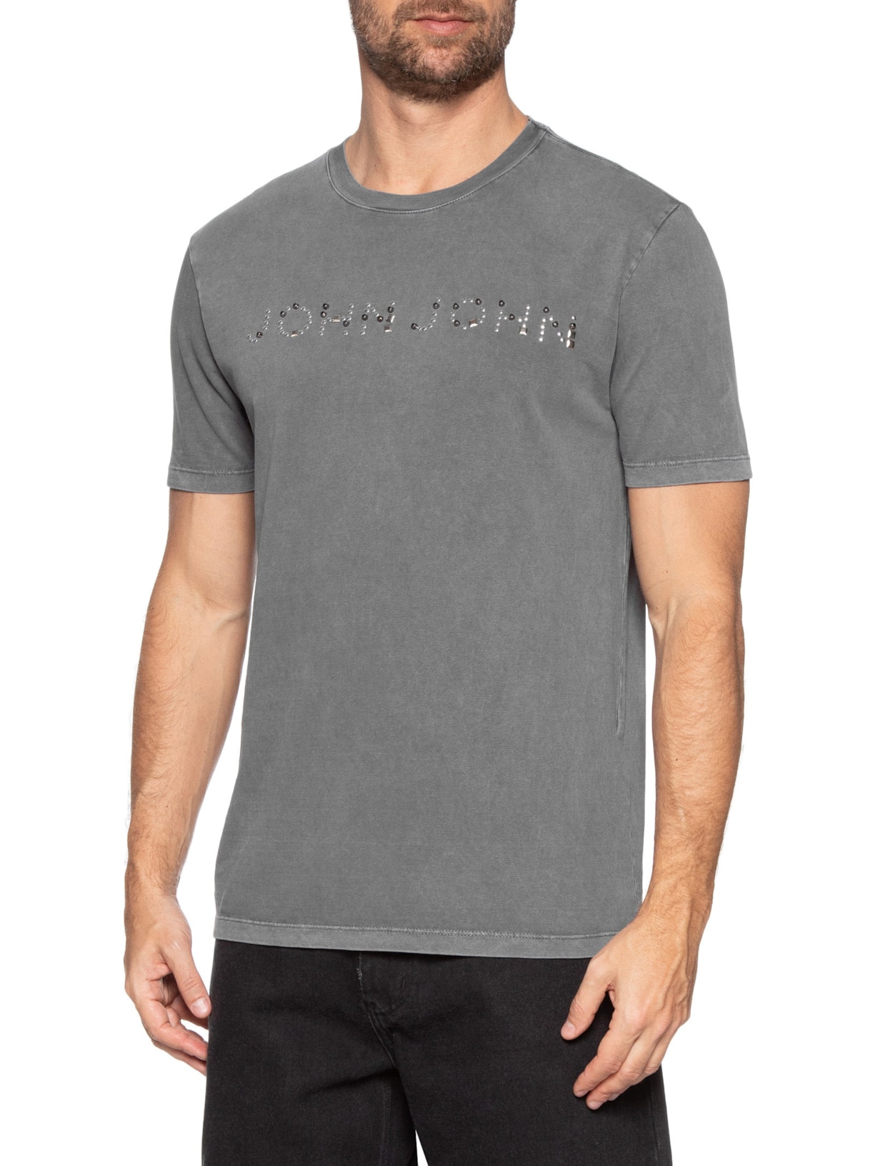 Camiseta Masculina Glam Space Cinza John John