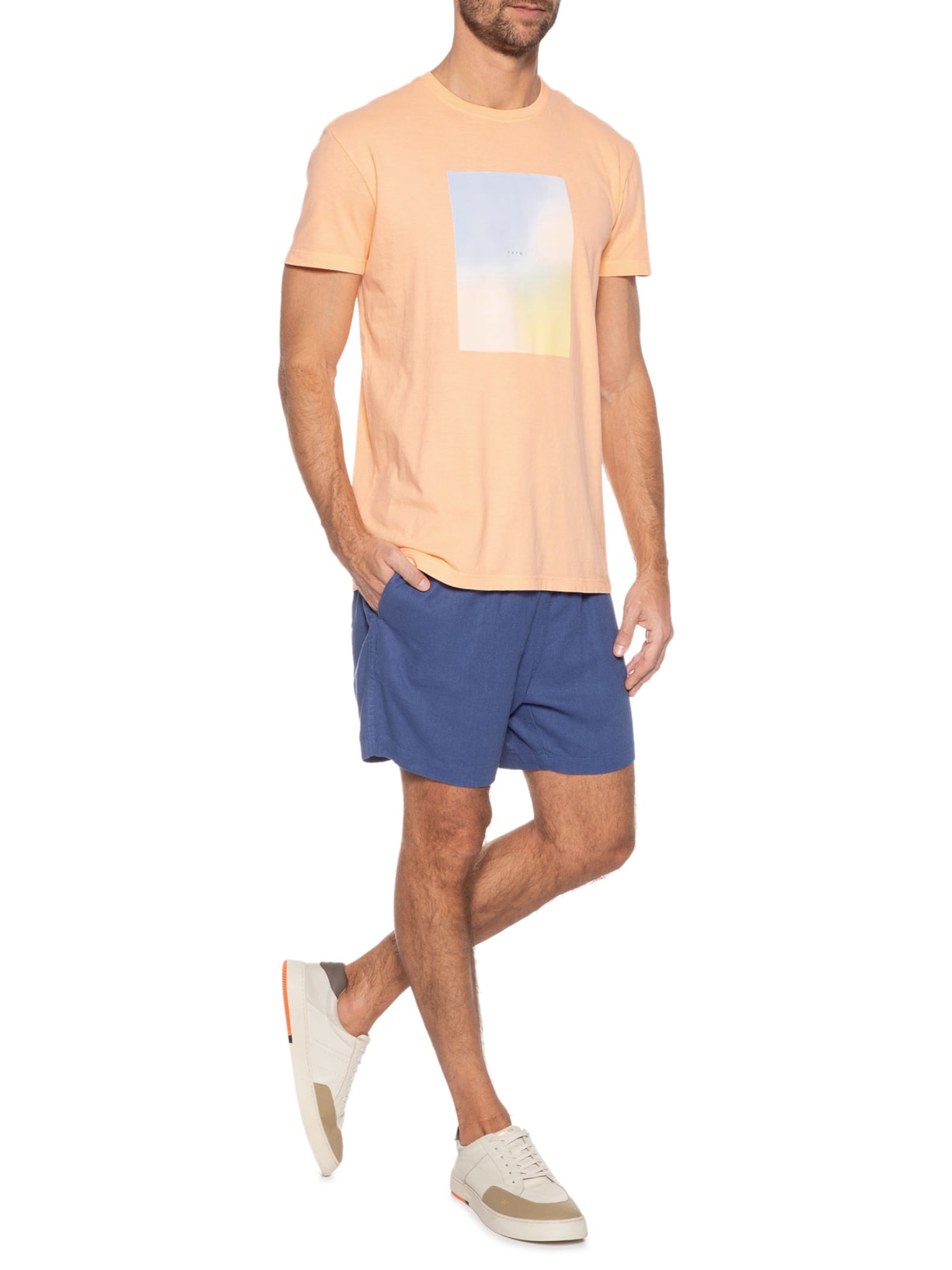 Camiseta Masculina Glow Laranja Foxton