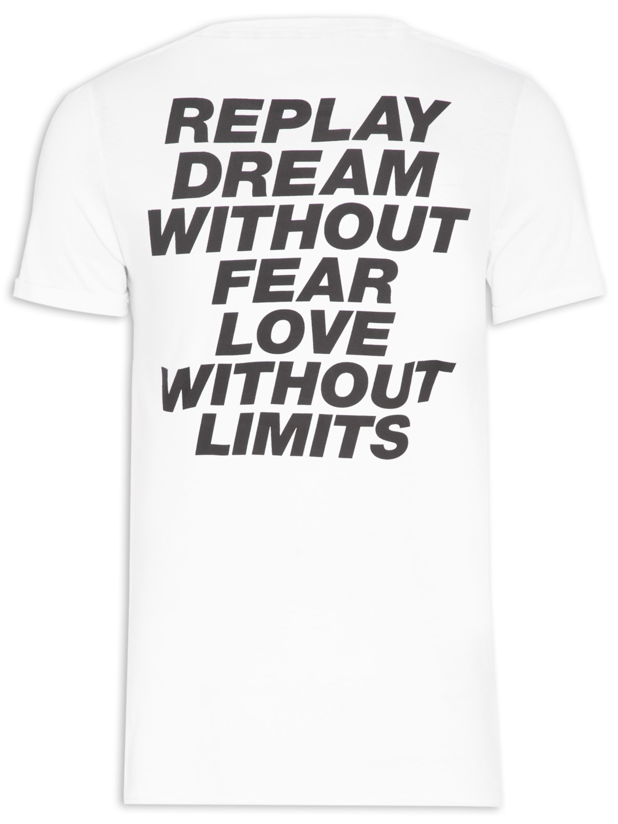 Camiseta Masculina Gola Careca Branco Replay