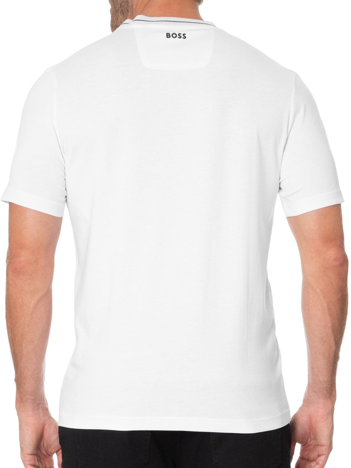 Camiseta Masculina Gola Careca Branco Boss