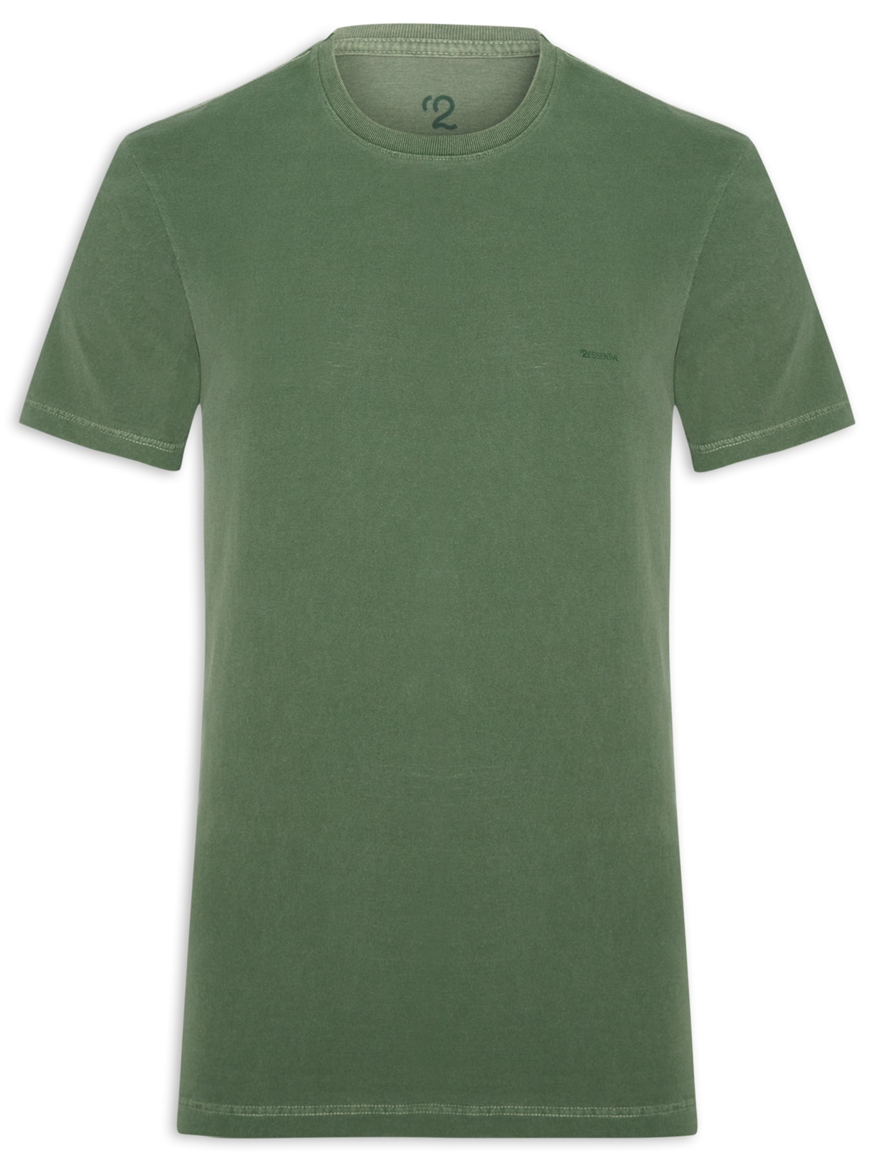 Camiseta Masculina Gola Careca Com Estampa - Verde