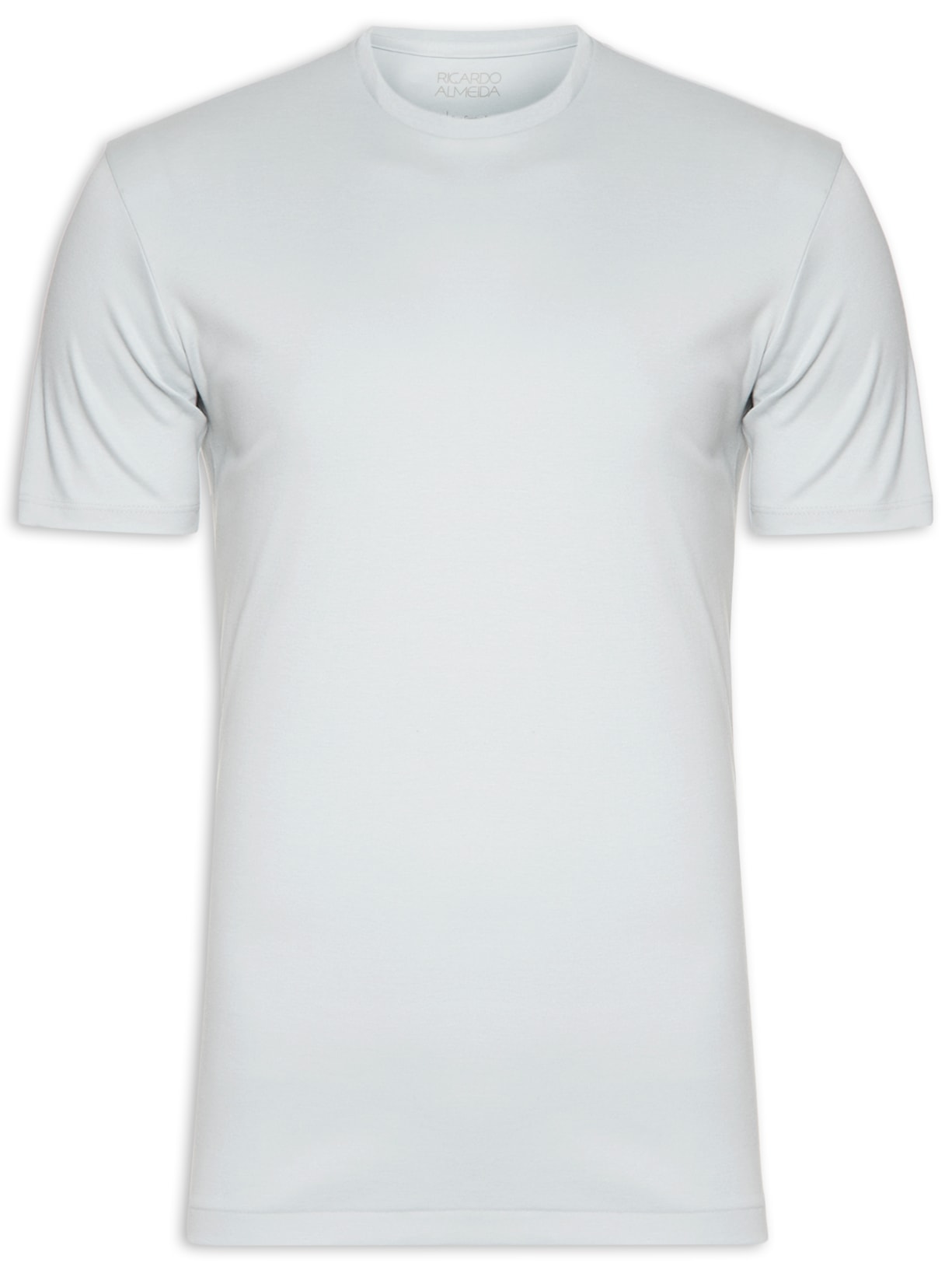 Camiseta Masculina Gola Careca Cruzada - Cinza