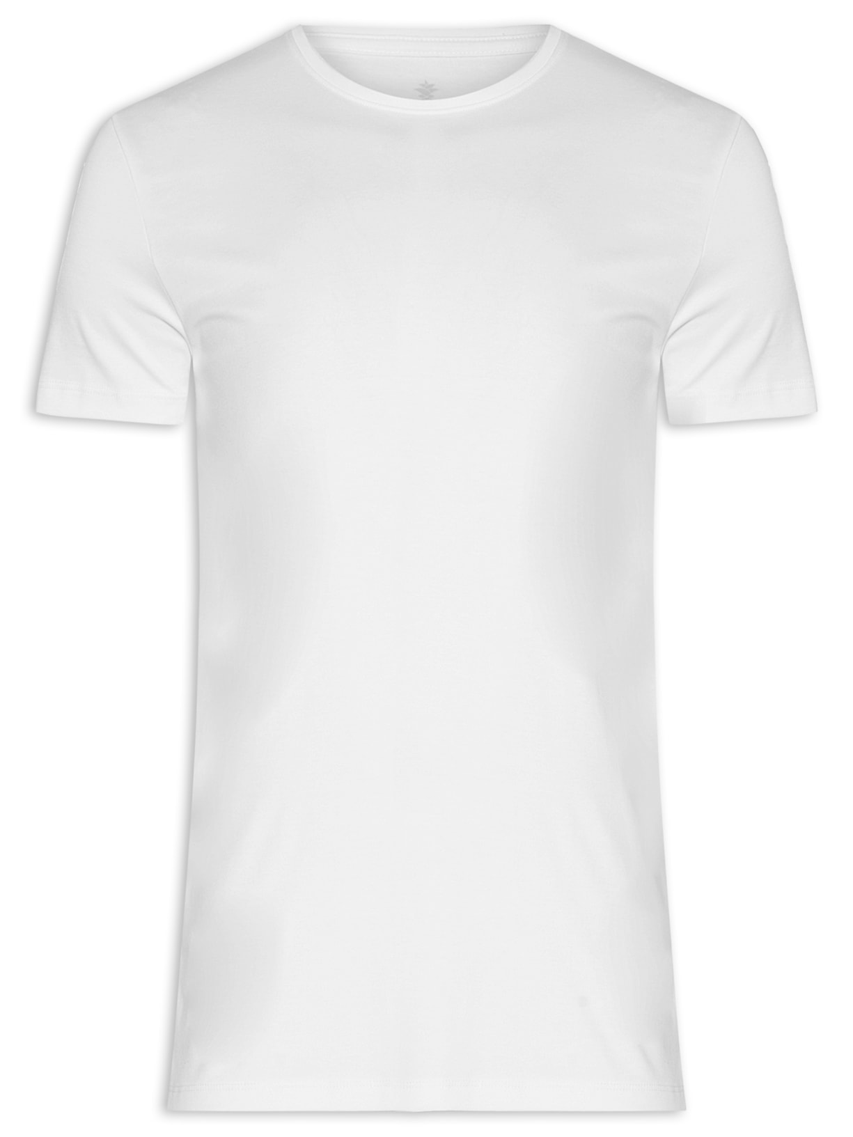 Camiseta Masculina Gola Careca Em Algodão Pima Peruano - Branco