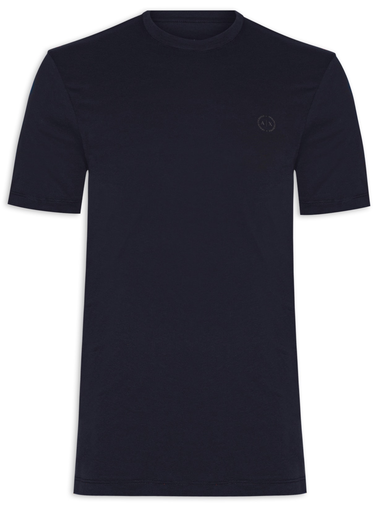 Camiseta Masculina Gola Careca Manga Curta - Azul