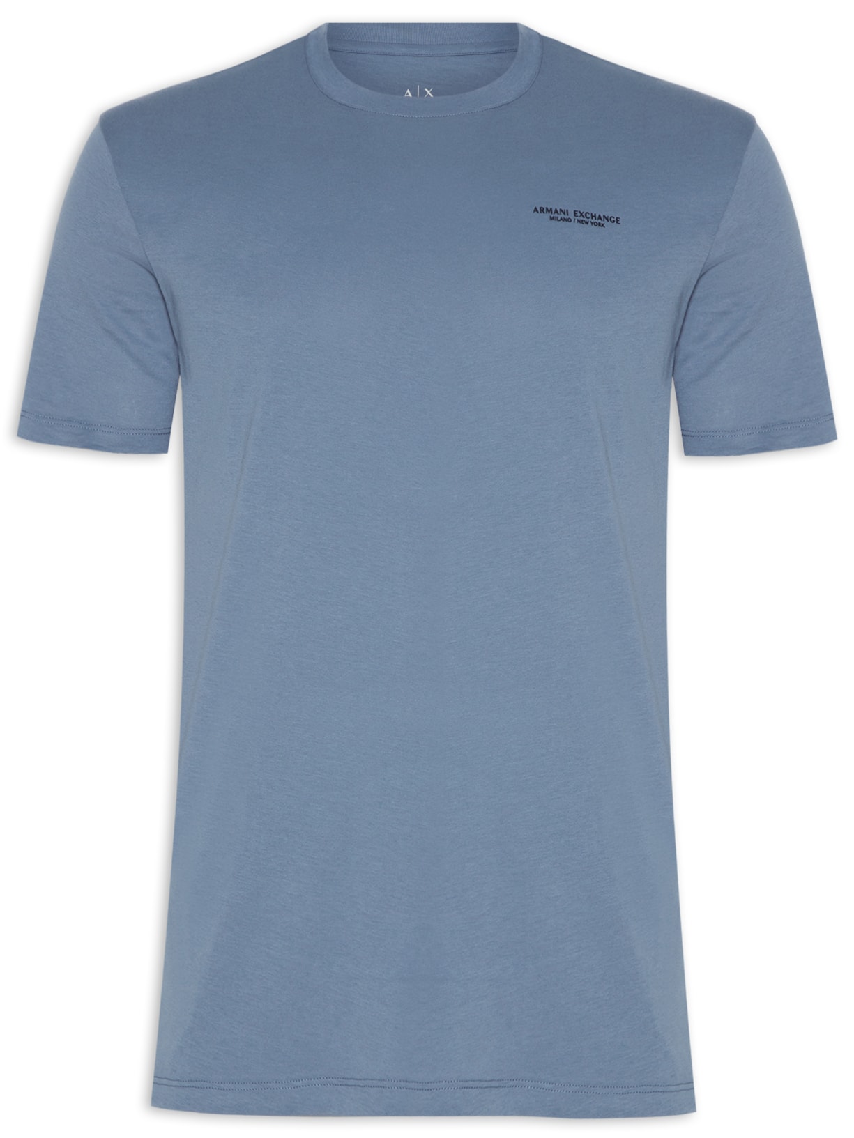 Camiseta Masculina Gola Careca Manga Curta - Azul