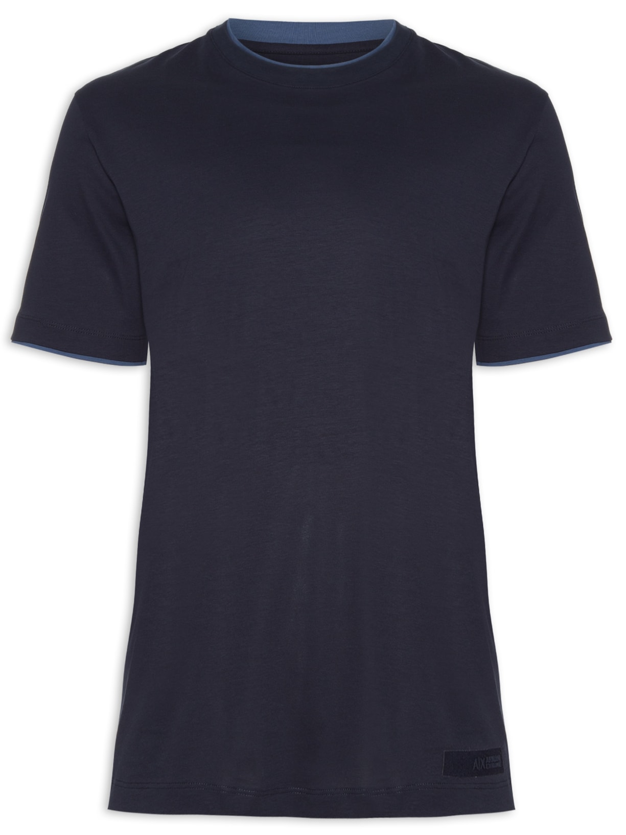 Camiseta Masculina Gola Careca Manga Curta - Azul